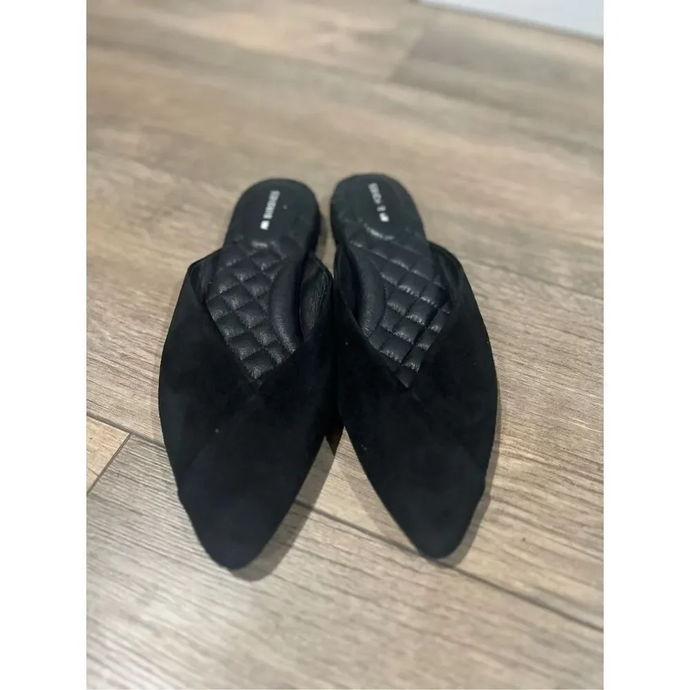 Birdies Black Suede Birdies Mules